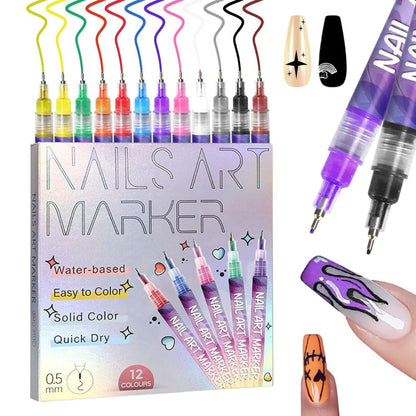 NailArt Pro™ – Precision Graffiti Marker Set