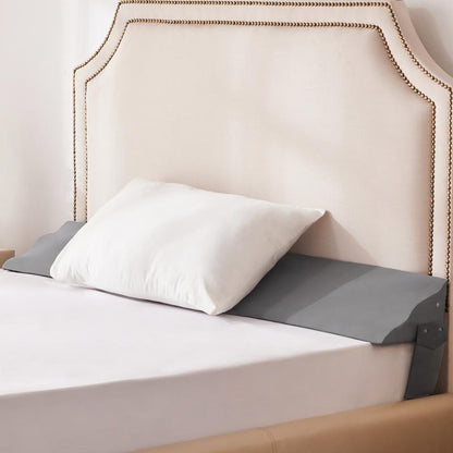 Ergonomic Bed Wedge Pillow for Headboard Mattress Gap Filler 0-8" Wave Wedge Large Gray Stopper for Pillows Comfort Support