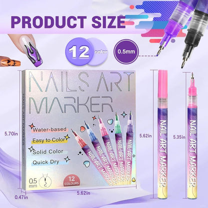 NailArt Pro™ – Precision Graffiti Marker Set