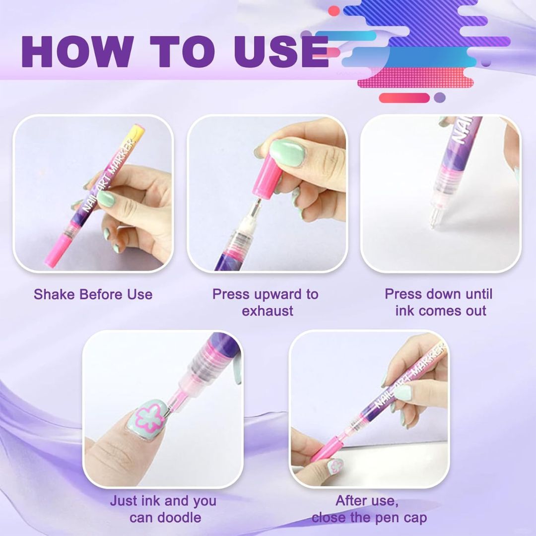 NailArt Pro™ – Precision Graffiti Marker Set