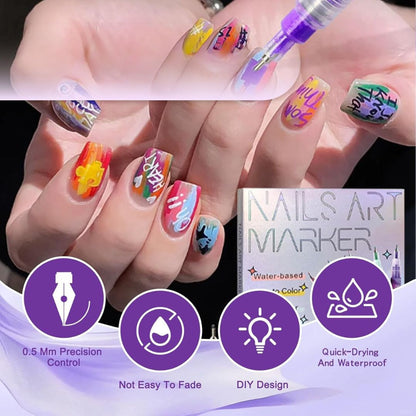 NailArt Pro™ – Precision Graffiti Marker Set