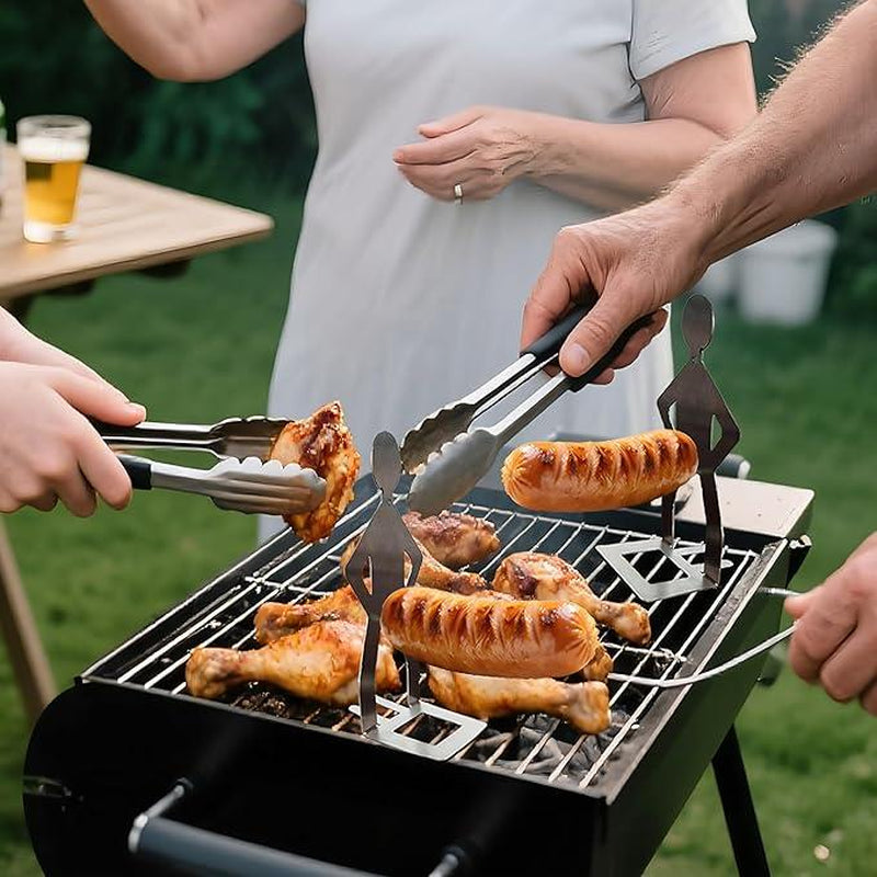 CUUWE Stainless Steel Hot Dog Stand for BBQ - Precision Cooking & Rust-Resistant Design - Hands-Free Grilling Rack for Camping & Spring Trips - Lightweight & Easy Clean Utensils - Perfect BBQ Accessory Portable Travel