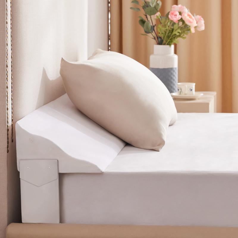 Ergonomic Bed Wedge Pillow for Headboard Mattress Gap Filler 0-8" Wave Wedge Large Gray Stopper for Pillows Comfort Support